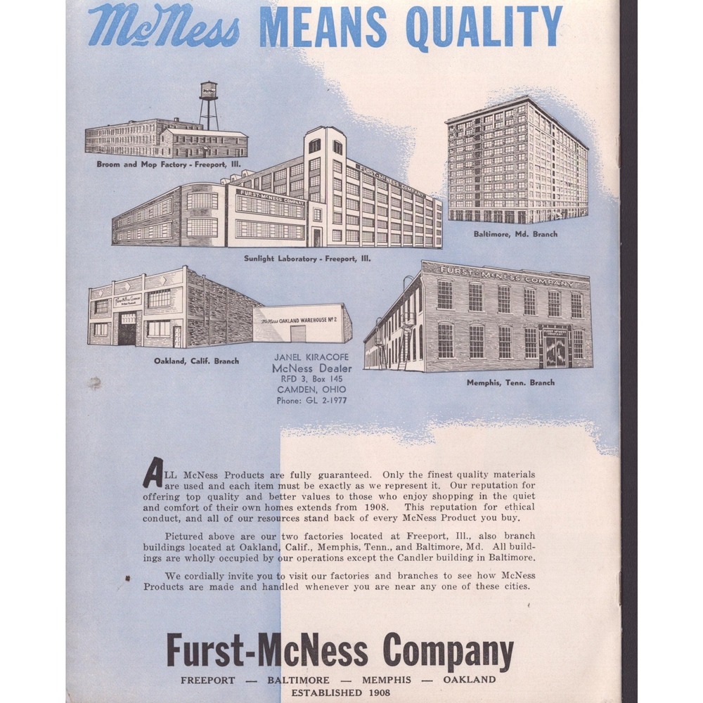 Vtg McNess Distinctive Products Home & Family Catalog Furst-McNess Freeport IL - Picture 2 of 3